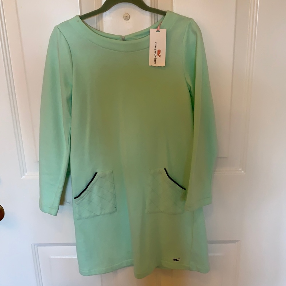 NWT Vineyard Vines girls quilted pocket dress 👗